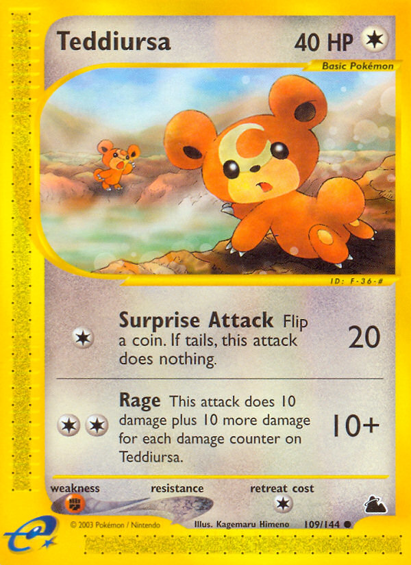 Teddiursa (109/144) [Skyridge] | Play N Trade Winnipeg