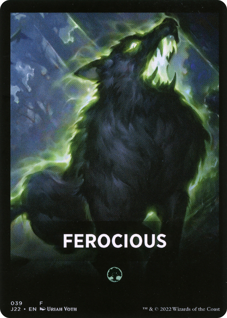 Ferocious Theme Card [Jumpstart 2022 Front Cards] | Play N Trade Winnipeg