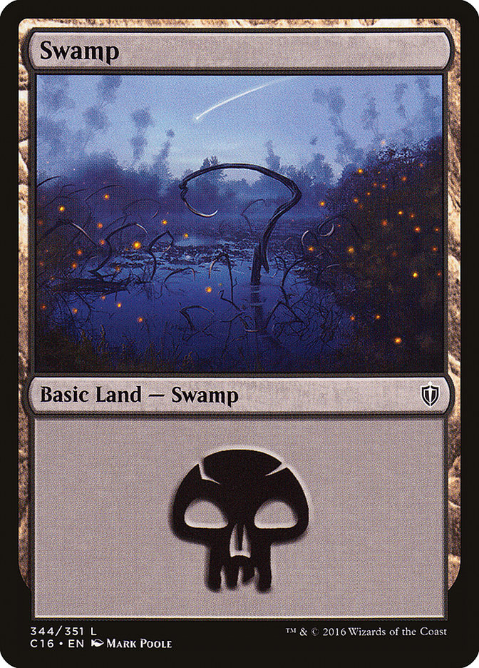 Swamp (344) [Commander 2016] | Play N Trade Winnipeg