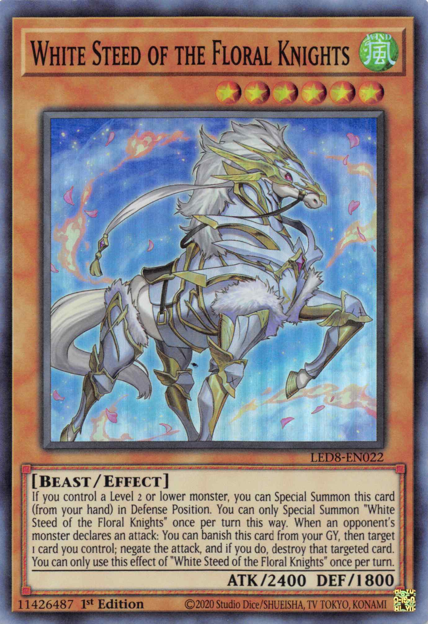 White Steed of the Floral Knights [LED8-EN022] Super Rare | Play N Trade Winnipeg