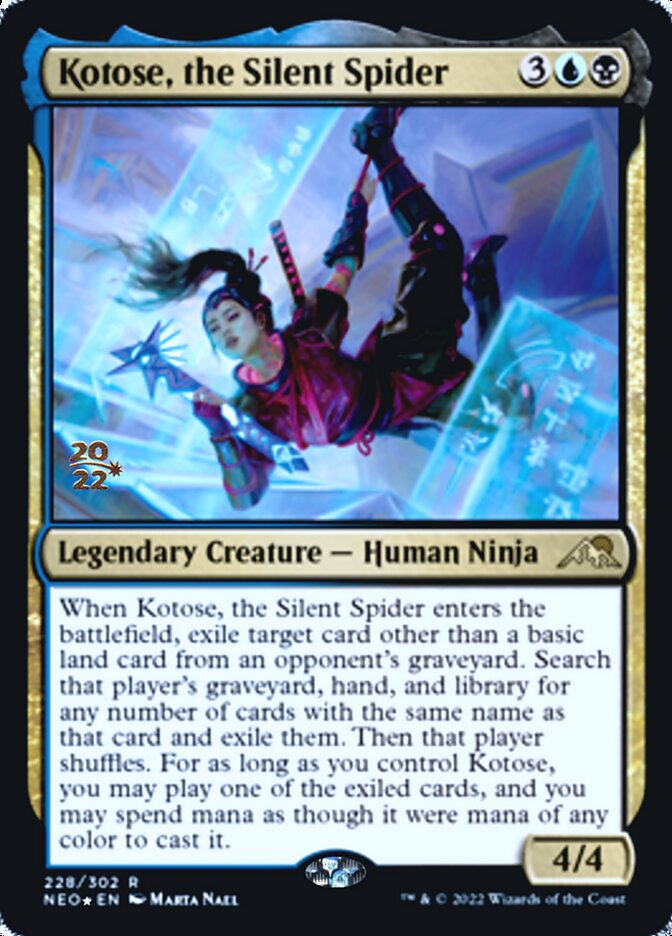Kotose, the Silent Spider [Kamigawa: Neon Dynasty Prerelease Promos] | Play N Trade Winnipeg