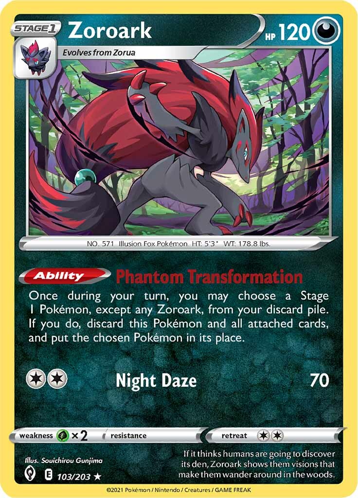 Zoroark (103/203) [Sword & Shield: Evolving Skies] | Play N Trade Winnipeg