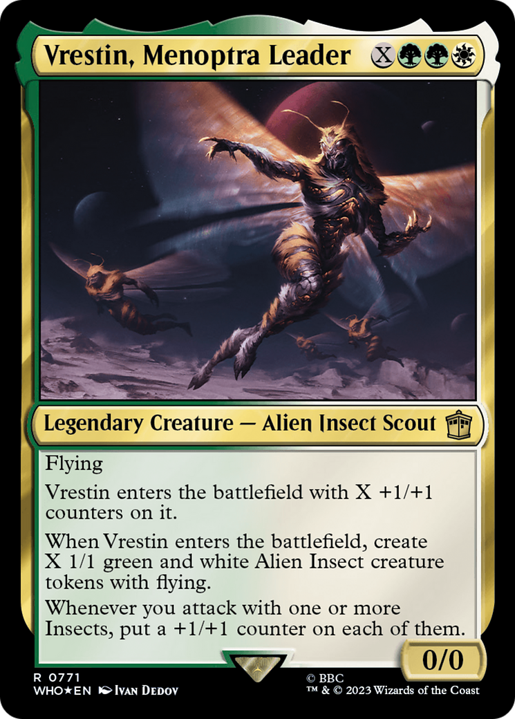 Vrestin, Menoptra Leader (Surge Foil) [Doctor Who] | Play N Trade Winnipeg