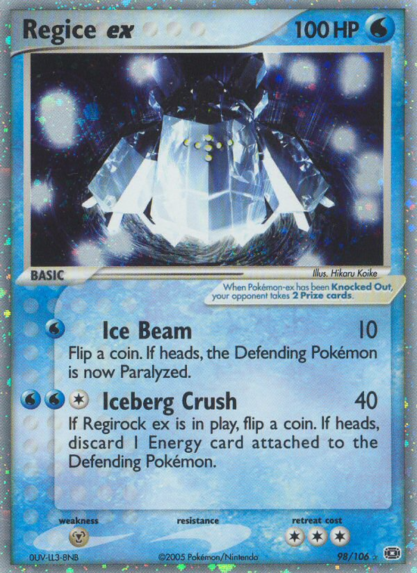 Regice ex (98/106) [EX: Emerald] | Play N Trade Winnipeg