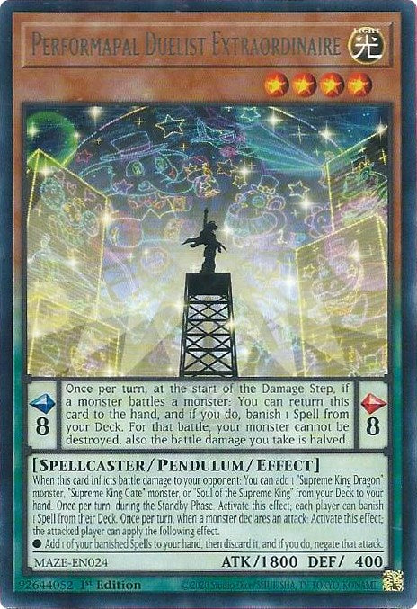 Performapal Duelist Extraordinaire [MAZE-EN024] Rare | Play N Trade Winnipeg