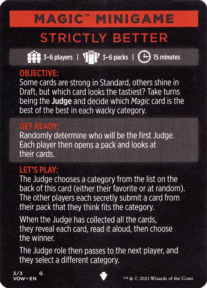 Strictly Better (Magic Minigame) [Innistrad: Crimson Vow Minigame] | Play N Trade Winnipeg