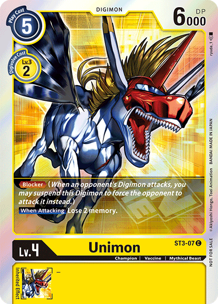 Unimon [ST3-07] (Event Pack) [Starter Deck: Heaven's Yellow Promos] | Play N Trade Winnipeg