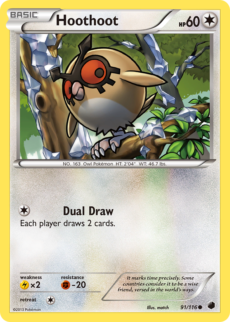 Hoothoot (91/116) [Black & White: Plasma Freeze] | Play N Trade Winnipeg