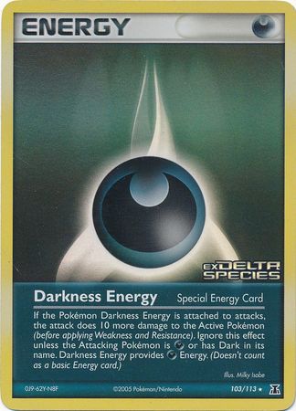 Darkness Energy (103/113) (Stamped) [EX: Delta Species] | Play N Trade Winnipeg