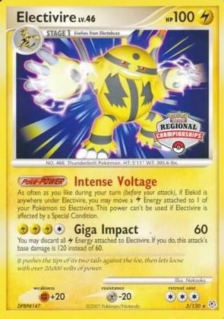 Electivire (3/130) (Regional Championship Promo) [Diamond & Pearl: Base Set] | Play N Trade Winnipeg