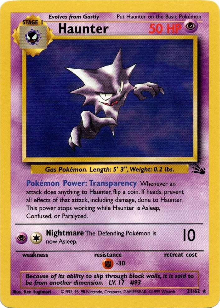 Haunter (21/62) [Fossil Unlimited] | Play N Trade Winnipeg