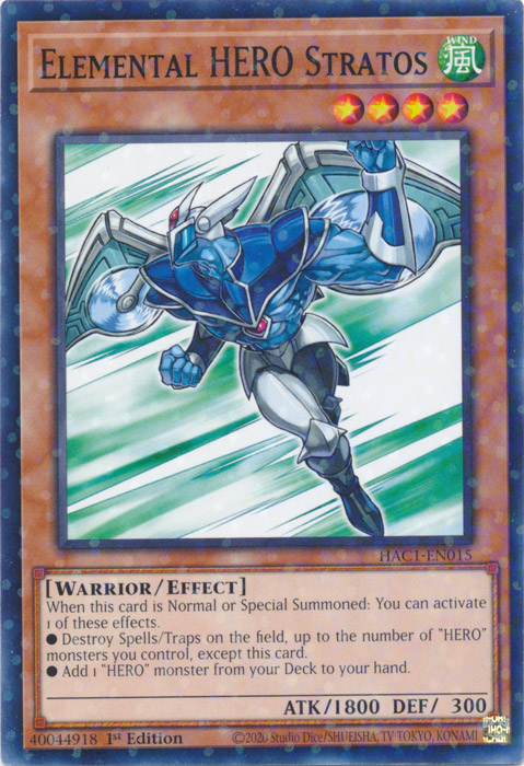 Elemental HERO Stratos (Duel Terminal) [HAC1-EN015] Common | Play N Trade Winnipeg