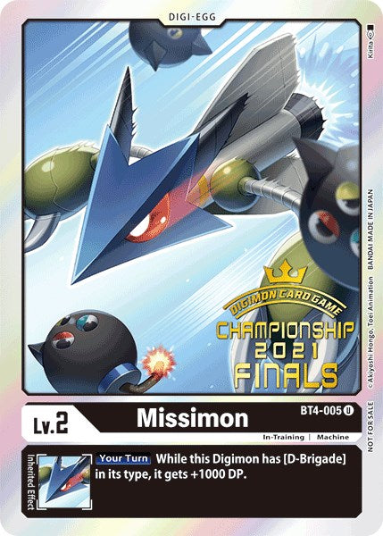 Missimon [BT4-005] (2021 Championship Finals Event Pack Alt-Art Gold Stamp Set) [Great Legend Promos] | Play N Trade Winnipeg