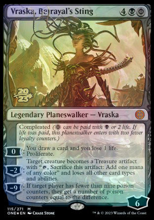 Vraska, Betrayal's Sting [Phyrexia: All Will Be One Prerelease Promos] | Play N Trade Winnipeg