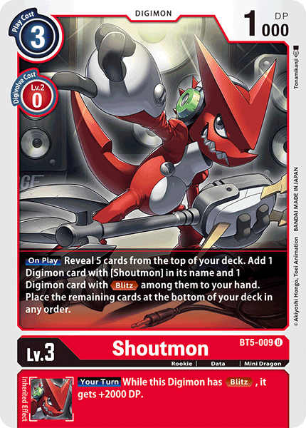 Shoutmon [BT5-009] [Battle of Omni] | Play N Trade Winnipeg