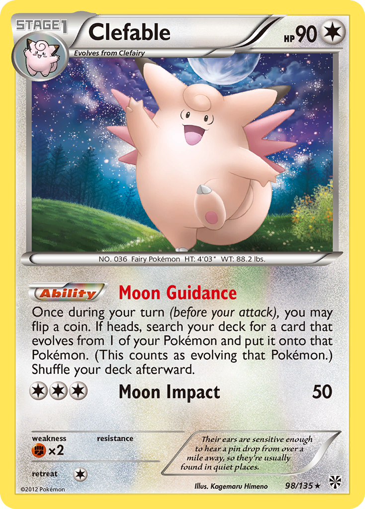 Clefable (98/135) [Black & White: Plasma Storm] | Play N Trade Winnipeg