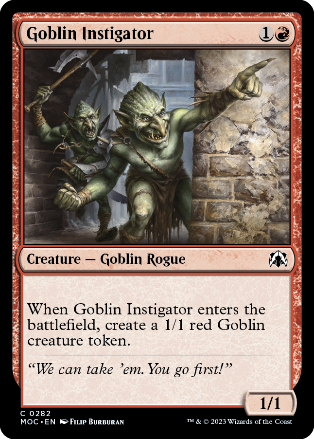 Goblin Instigator [March of the Machine Commander] | Play N Trade Winnipeg