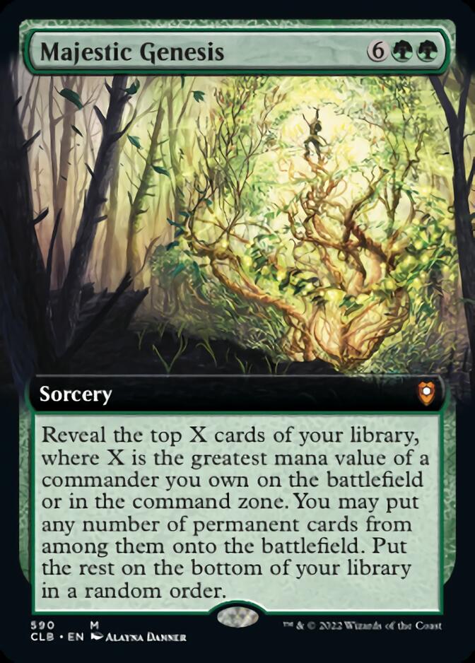 Majestic Genesis (Extended Art) [Commander Legends: Battle for Baldur's Gate] | Play N Trade Winnipeg