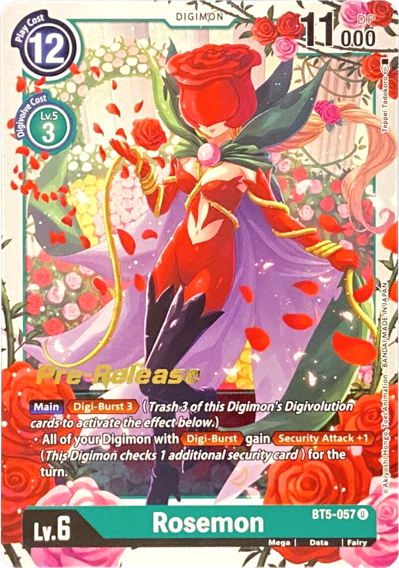 Rosemon [BT5-057] [Battle of Omni Pre-Release Promos] | Play N Trade Winnipeg