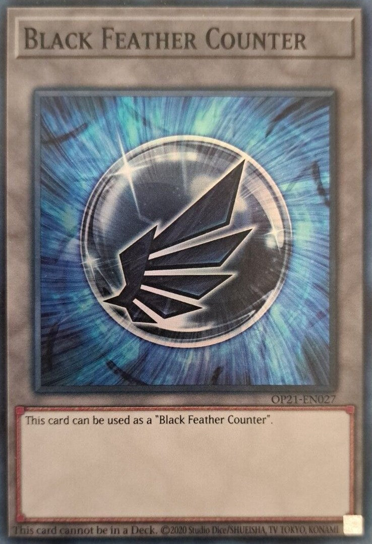 Black Feather Counter [OP21-EN027] Super Rare | Play N Trade Winnipeg