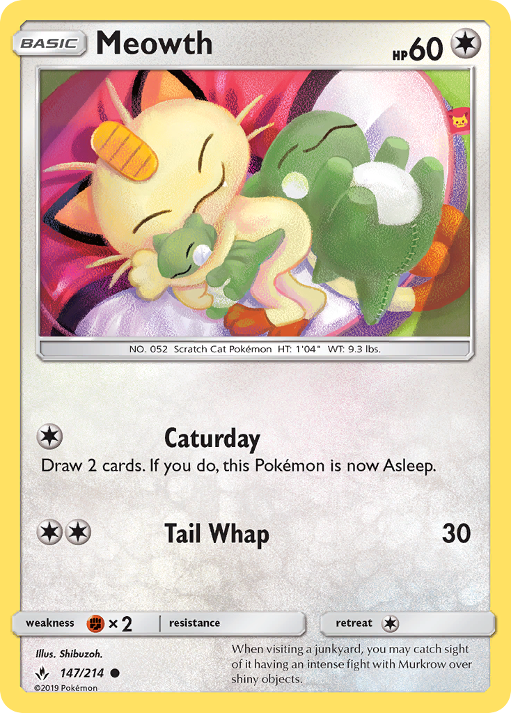 Meowth (147/214) [Sun & Moon: Unbroken Bonds] | Play N Trade Winnipeg