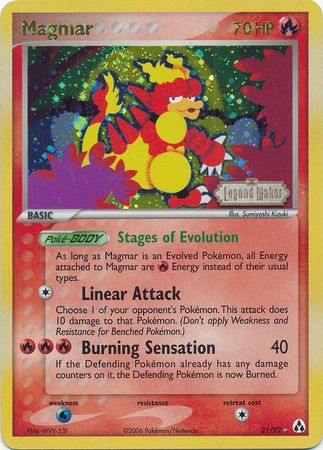 Magmar (21/92) (Stamped) [EX: Legend Maker] | Play N Trade Winnipeg