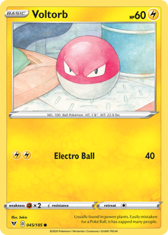 Voltorb (045/185) [Sword & Shield: Vivid Voltage] | Play N Trade Winnipeg