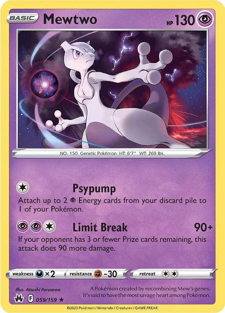 Mewtwo (059/159) [Sword & Shield: Crown Zenith] | Play N Trade Winnipeg