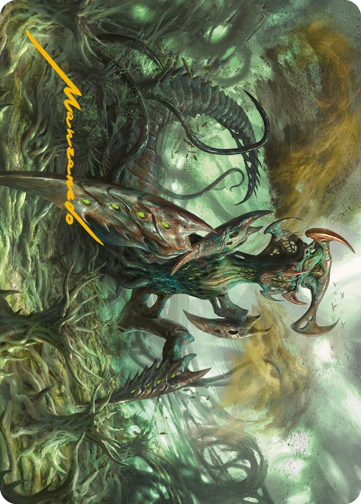 Zopandrel, Hunger Dominus Art Card (Gold-Stamped Signature) [Phyrexia: All Will Be One Art Series] | Play N Trade Winnipeg