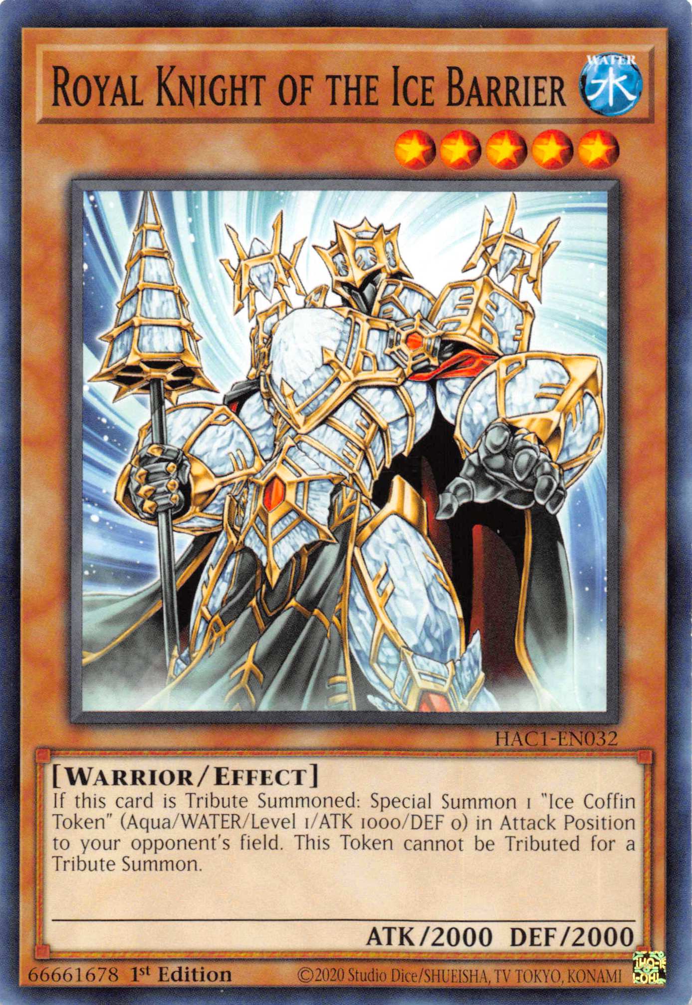 Royal Knight of the Ice Barrier (Duel Terminal) [HAC1-EN032] Parallel Rare | Play N Trade Winnipeg