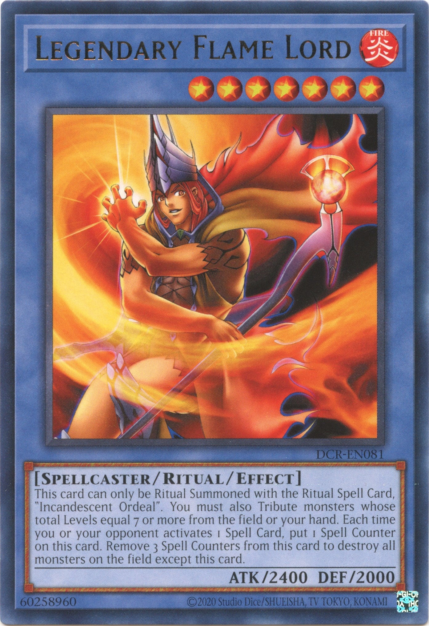 Legendary Flame Lord (25th Anniversary) [DCR-EN081] Rare | Play N Trade Winnipeg