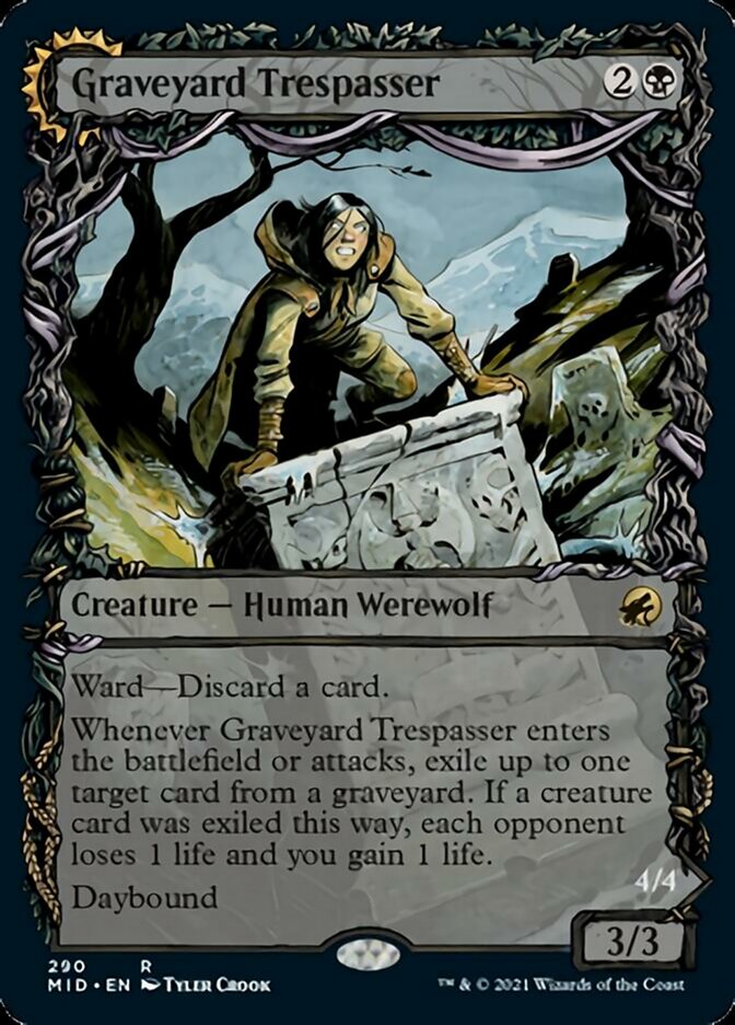 Graveyard Trespasser // Graveyard Glutton (Showcase Equinox) [Innistrad: Midnight Hunt] | Play N Trade Winnipeg