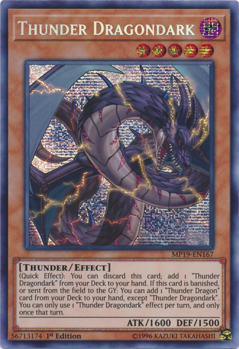 Thunder Dragondark [MP19-EN167] Prismatic Secret Rare | Play N Trade Winnipeg