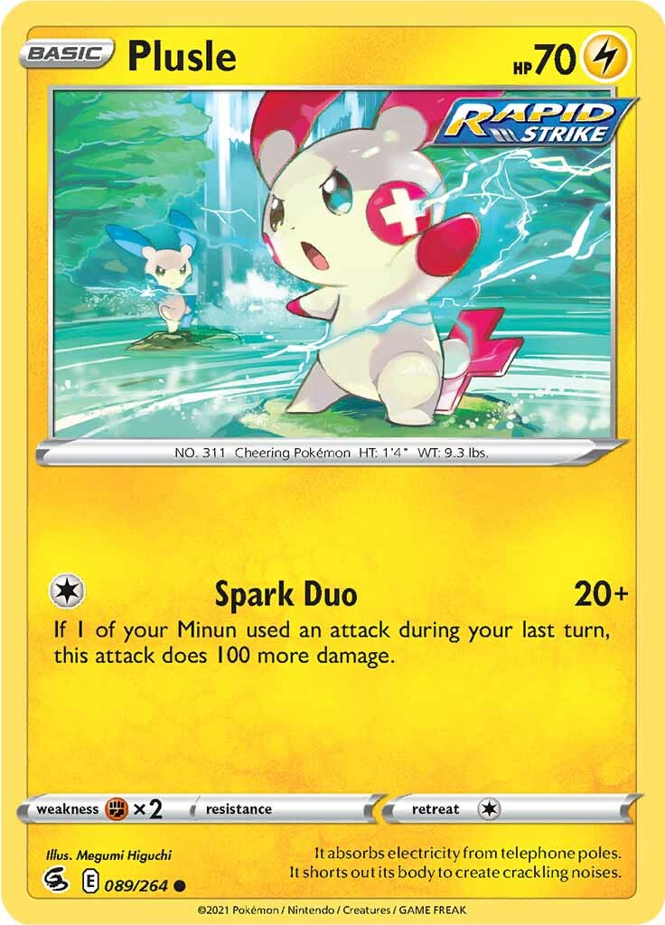 Plusle (089/264) [Sword & Shield: Fusion Strike] | Play N Trade Winnipeg