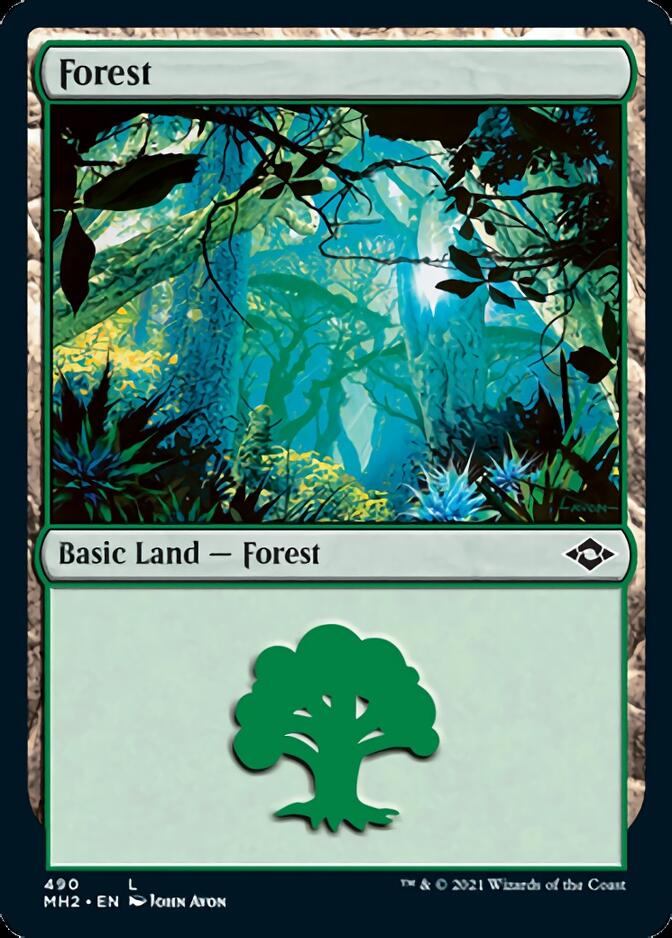 Forest (490) (Foil Etched) [Modern Horizons 2] | Play N Trade Winnipeg