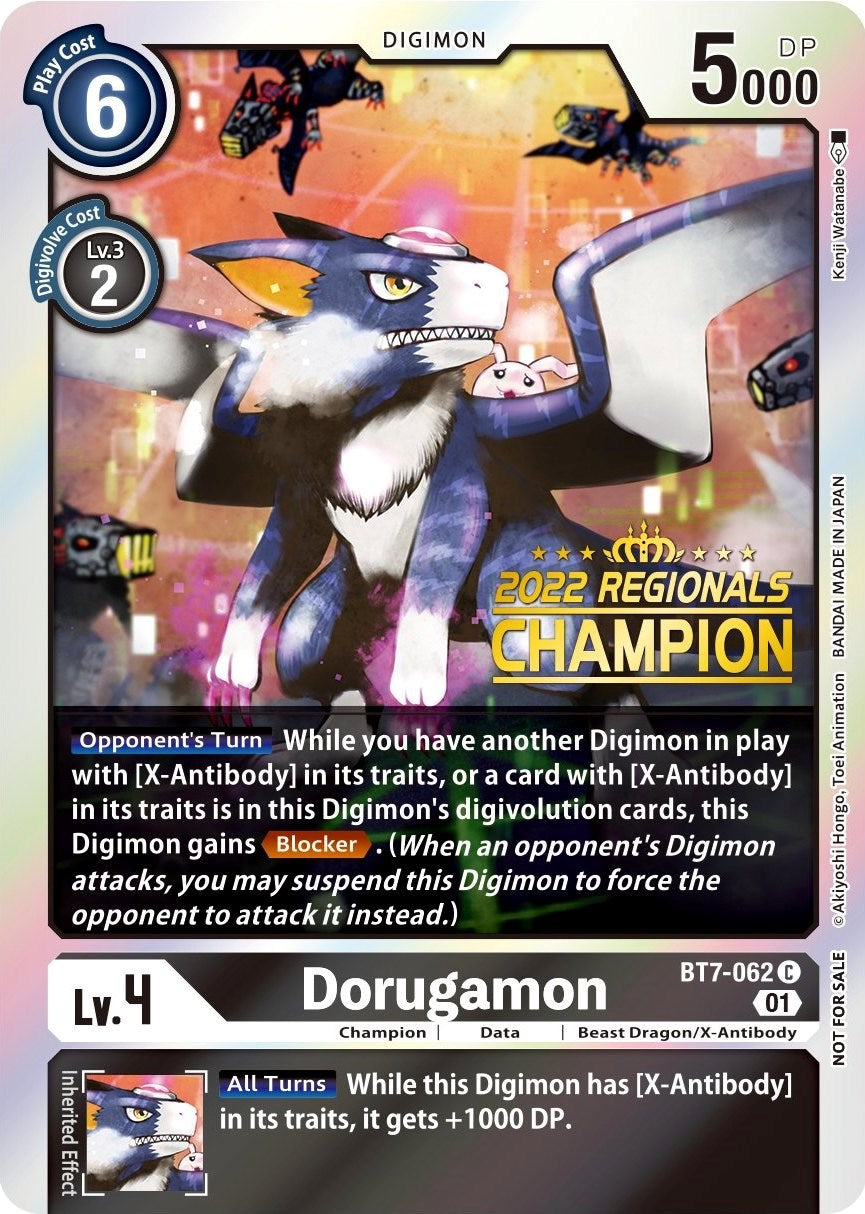 Dorugamon [BT7-062] (2022 Championship Offline Regional) (Online Champion) [Next Adventure Promos] | Play N Trade Winnipeg