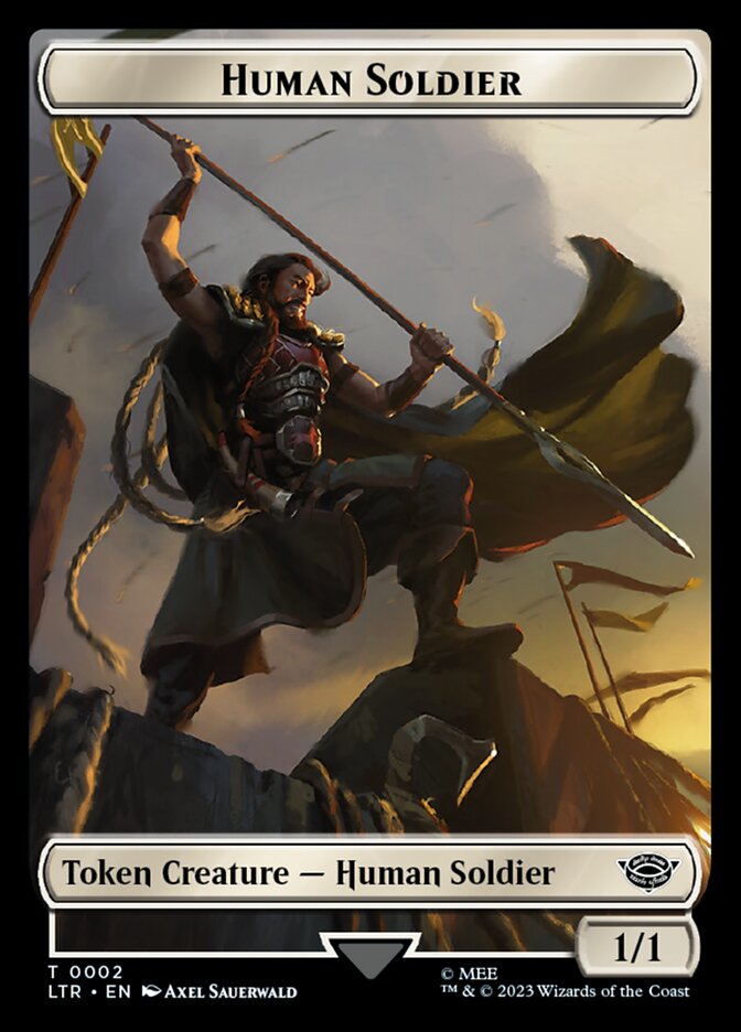 Human Soldier Token (02) [The Lord of the Rings: Tales of Middle-Earth Tokens] | Play N Trade Winnipeg