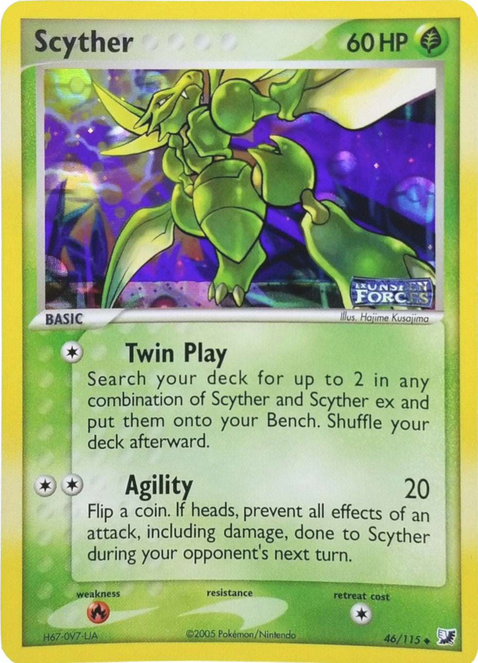 Scyther (46/115) (Stamped) [EX: Unseen Forces] | Play N Trade Winnipeg