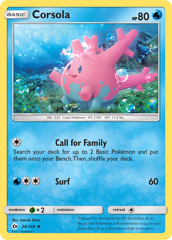 Corsola (36/149) [Sun & Moon: Base Set] | Play N Trade Winnipeg