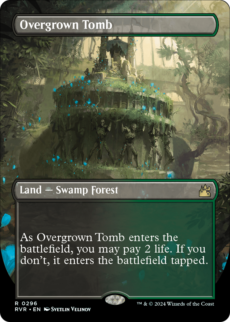 Overgrown Tomb (Borderless) [Ravnica Remastered] | Play N Trade Winnipeg