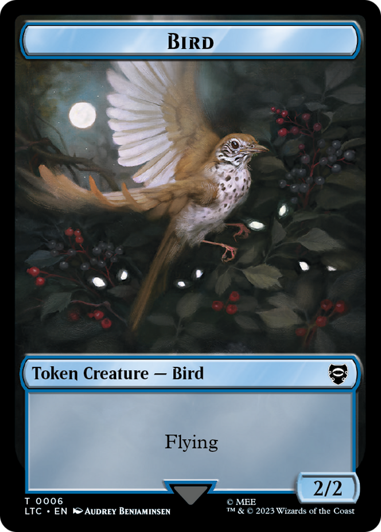 Elf Warrior // Bird Double Sided Token [The Lord of the Rings: Tales of Middle-Earth Commander Tokens] | Play N Trade Winnipeg