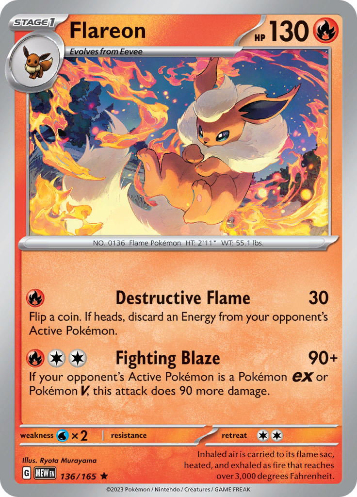 Flareon (136/165) [Scarlet & Violet: 151] | Play N Trade Winnipeg