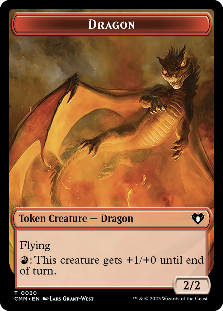 Treasure // Dragon (0020) Double-Sided Token [Commander Masters Tokens] | Play N Trade Winnipeg