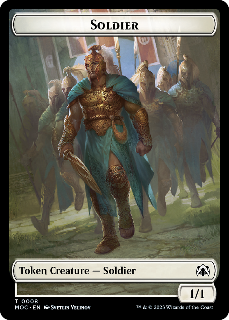 Soldier // Insect Double-Sided Token [March of the Machine Commander Tokens] | Play N Trade Winnipeg