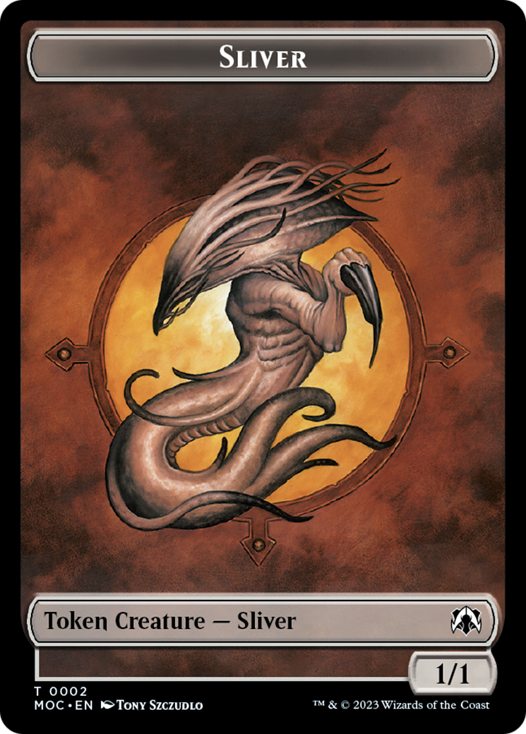Goblin // Sliver Double-Sided Token [March of the Machine Commander Tokens] | Play N Trade Winnipeg