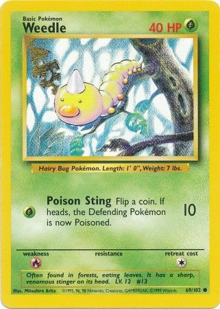 Weedle (69/102) [Base Set Unlimited] | Play N Trade Winnipeg