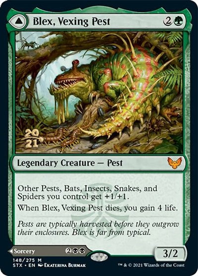 Blex, Vexing Pest // Search for Blex [Strixhaven: School of Mages Prerelease Promos] | Play N Trade Winnipeg