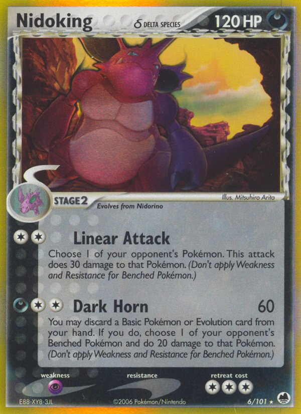 Nidoking (6/101) (Delta Species) [EX: Dragon Frontiers] | Play N Trade Winnipeg