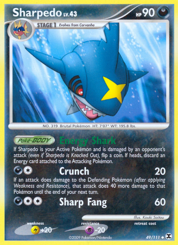 Sharpedo (49/111) [Platinum: Rising Rivals] | Play N Trade Winnipeg