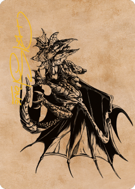 Ancient Copper Dragon Art Card (52) (Gold-Stamped Signature) [Commander Legends: Battle for Baldur's Gate Art Series] | Play N Trade Winnipeg